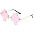 thumbnail image 2 of Only Moment Sunglasses Womens Polyester Trendy Designer Mirrored UV400 Protection Sun Glasses Pink One Size, 2 of 3