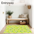 thumbnail image 3 of ODIKA 2'x3' Machine Washable Non-Slip Area Rug, Golden Daisy Chain Motif with Cheerful Blossom Arrangement High Traffic Rug, Yellow, 717610, 3 of 7