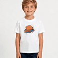 thumbnail image 2 of Boys Graphic T Shirt Basketball Graphic Short Sleeve Kids Tees Athletic Sports Style Casual Wear 100% Cotton Soft Child Tops 4-13Y, 2 of 5