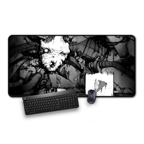 Extra Large Anime Killy Inspired Gaming Desk Mat, Mechanical Art Design, Anti-Slip Base, Durable for Gamers