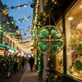 thumbnail image 4 of 2D Flat Acrylic Four Leaf Clover Sun Catcher Disc, St. Patrick's Day Window Pendant, Holiday Hanging Ornament, Green Acrylic for Door and Porch Decoration, Homeowners and Gift Givers, 4 of 6