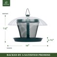 thumbnail image 5 of Kingsyard Bird Feeder for Outside Hanging Metal Mesh Wild Bird Feeder with Weather Proof Dome, Green, 5 of 7