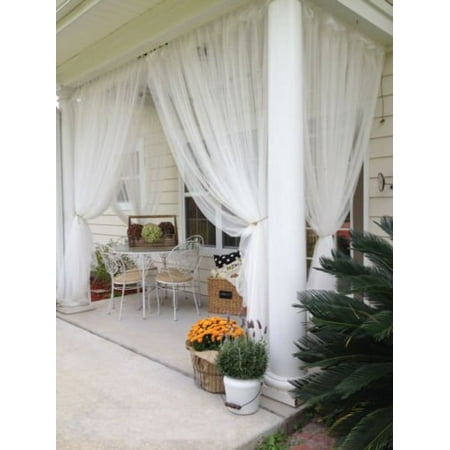 Privacy Drapes IKEA LILL Curtains Sheer Net White 2 Panels 110