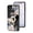 Black, variant on Dteck Case with Diamond Ring Holder for iPhone 17,Shockproof TPU Bumper Tempered Glass Back Flower Pattern Slim Cover , White