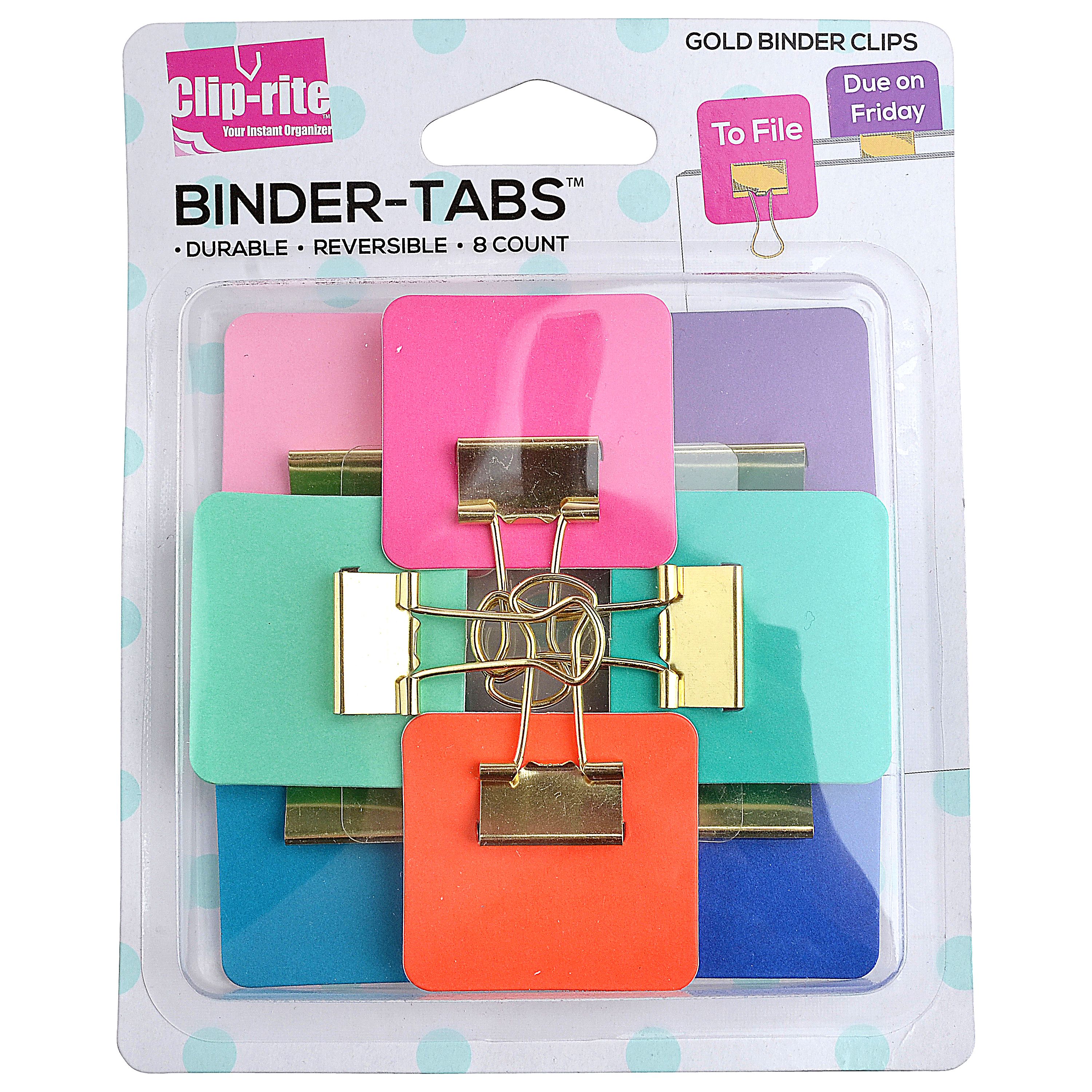 Clip Rite Binder Tabs, Pack Gold