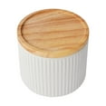 thumbnail image 2 of Anko Small White Ribbed Canister, 2 of 7
