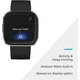 thumbnail image 2 of Restored Fitbit Versa 2 Health & Fitness Smartwatch Black / Carbon Aluminum (Refurbished), 2 of 4