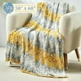 thumbnail image 3 of Elegant Comfort Lightweight Printed Throw Blanket- All Season, Ultra Soft, Plush- Decorative Throw Blankets, Perfect for Lounging, 50 x 60 inches, Cilia, Throw Blanket, 3 of 5