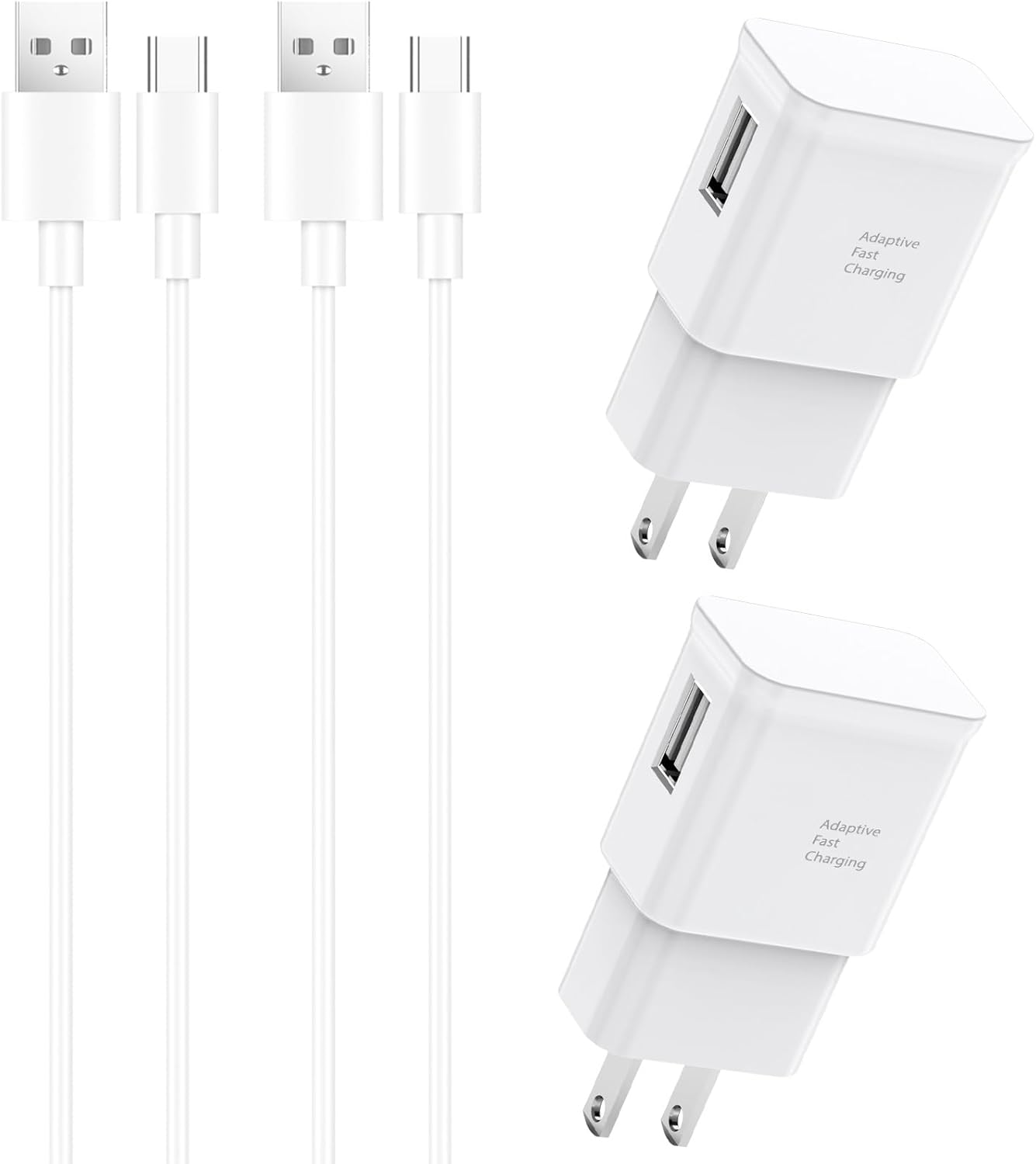 Type C Samsung Charger Fast Charging 2 Pack Fast Wall Charger Block with 6ft USB to Type C Fast Charer Cable Cord for Samsung Galaxy S10 9 8 Plus/Note 20 10 9 8/S20 S21 S22 S23 S24 Ultra/A52 53 54 55