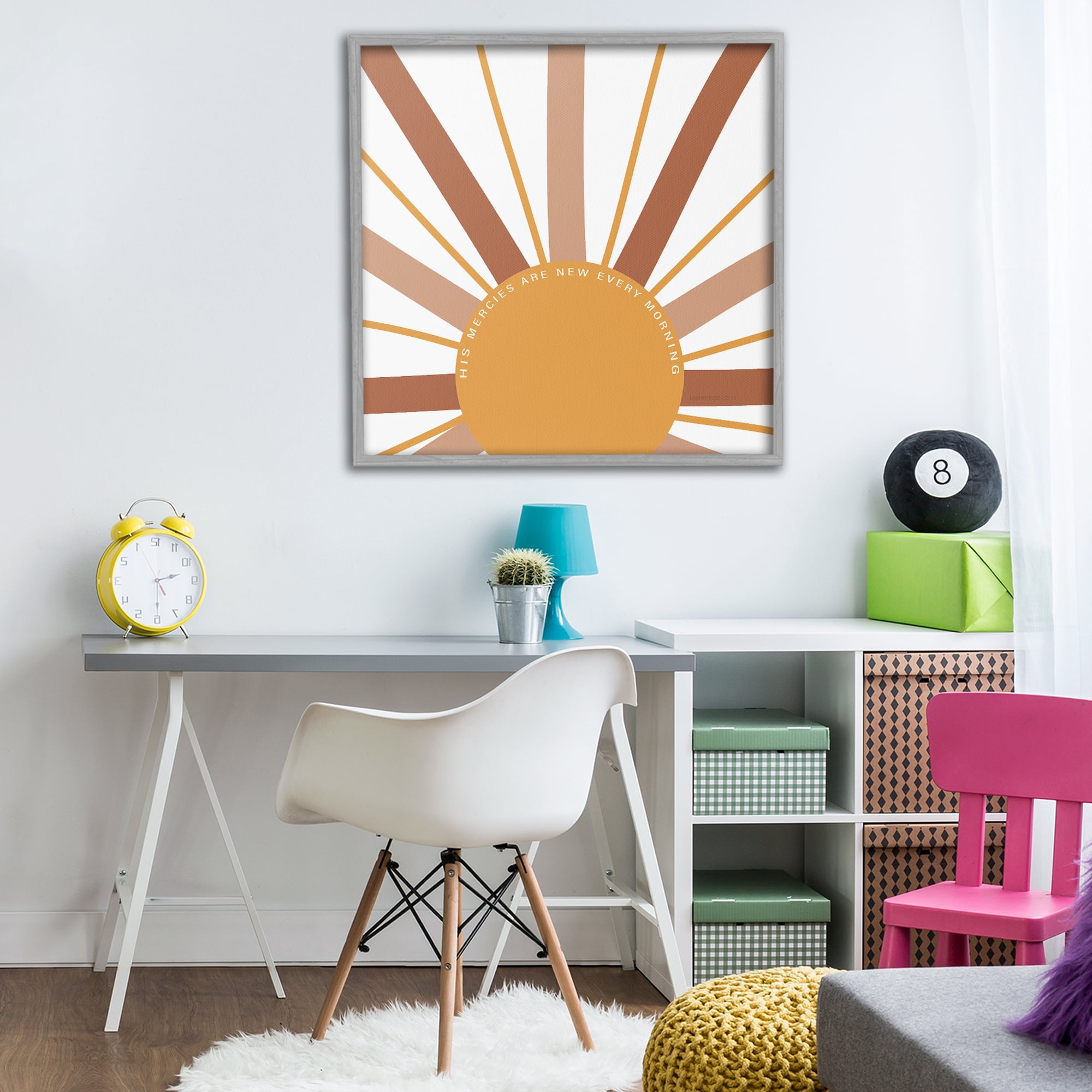 Stupell Industries His Mercies Every Morning Gray Framed Giclee Art, design by SD Graphics Studio