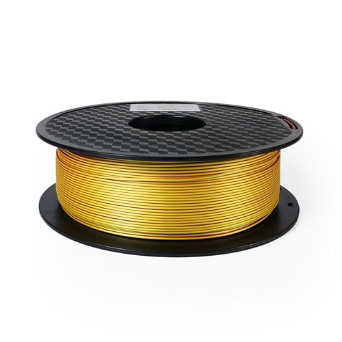 EL3D 3D Printer Filament; Tri-Color Silky PLA, Gold-Blue-Red, 1kg 1.75mm