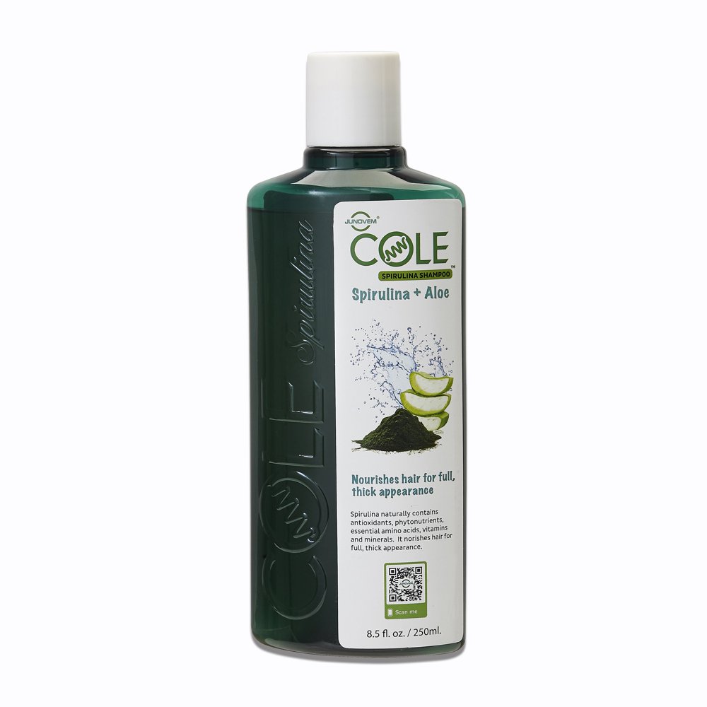 COLE Spirulina Shampoo with Aloe Vera Gel NonGMO 8.5 fl. oz 250 mL