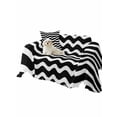 thumbnail image 2 of Black Moire Ombre Couch Cover for 2 Cushion Couch, Water Ripple Stripe Farmhouse Washable Love Seat Sofa Covers Slipcover, Throw Sofa Covers for Pets, Furniture Protector 71"x102", 2 of 9