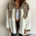 thumbnail image 6 of up to 60% off Gifts Usmixi Womens Winter Fleece Coat Plush Jacket for Women Vintage Leopard Print Button Fuzzy Fleece Coats Long Sleeve Loose Lapel Fluffy Sherpa Outwear Fleece Coat, 6 of 6