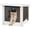 Coffee, variant on GONICHA Outdoor Cat House Weatherproof, Poly Lumber Cat Houses for Outdoor Cats Insulated, Feral Cat Shelter with Escape Door and Openable Roof ,Gray
