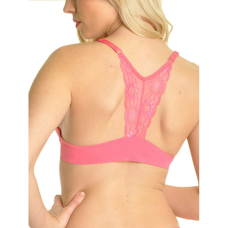 Angelina Lace Front-Closure Y-Back Bras or Panties (6-Pack)