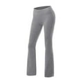 thumbnail image 2 of Guardurnaity Pantalones de entrenamiento de yoga con cintura acampanada y cintura plegable para mujer (2 unidades - negro/negro) Prendas para la parte inferior del cuerpo Gris L, 2 of 6