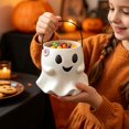 thumbnail image 4 of Cute Ghost Resin Candy Bucket with Handle Portable Snack Storage Container for Halloween Party Table Favor and Decor Virelaxpo, 4 of 8