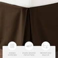 thumbnail image 5 of Tailored Pleated Bed Skirt Box Spring Frame Cover Dust Ruffle in Chocolate Brown for Cal King Size Bedding by Comfort Canopy, 5 of 12