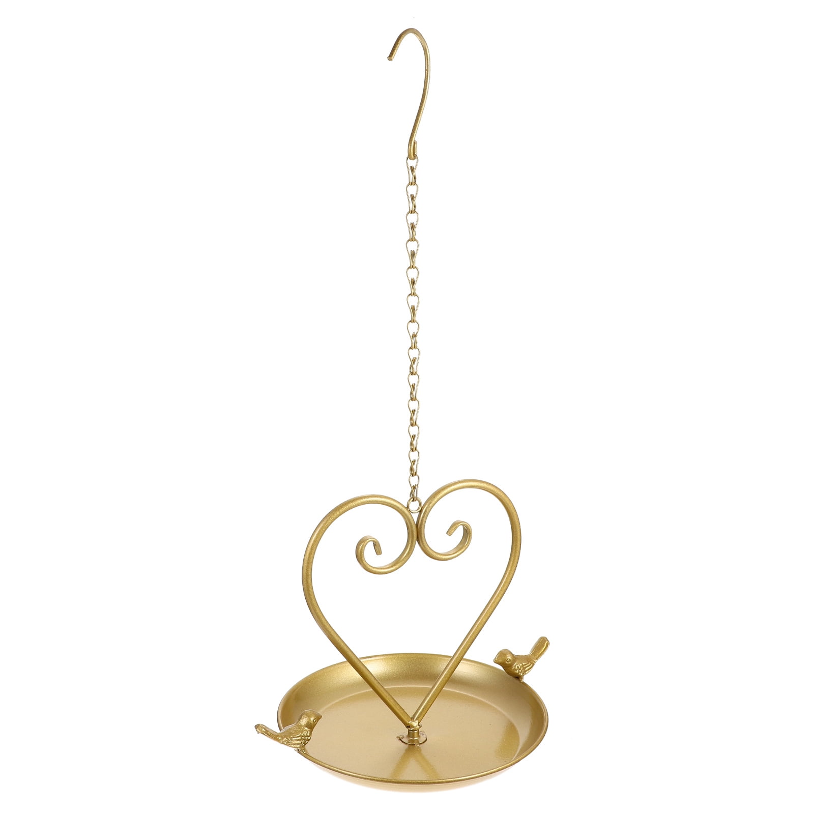 3 Pieces Garden Bird Bath Outdoor Heart Shaped Feeder Decoration