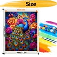 thumbnail image 2 of JYLMOOD DIY Animal Paint by Number for Adults, Easy Painting by Numbers for Gift Home Wall Decor 16x20in without Frame, Colored Canvas - Peacock, 2 of 5