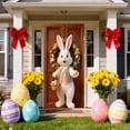 thumbnail image 2 of SIfdSeng Rideau de Porte Lapin de Pâques Suspendu pour la Maison Intérieur Extérieur Fête Festive, 2 of 6