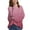 Wine, variant on Women's Gradient Color Knit Pullover Sweater, Lightweight Loose Fit Long Sleeve Crewneck Top for Winter Warmth, Casual Streetwear, Daily Layering and Versatile Occasions Black L