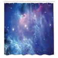 thumbnail image 3 of Ambesonne Nebula Shower Curtain, Star Clusters in Space, 69"Wx84"L, Purple Navy, 3 of 5