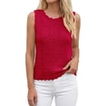 thumbnail image 6 of BTFBM Crochet Tops for Women Sleeveless Knit Sweater Vest Tank Top Summer Spring Cover Ups Beach Vacation Clothes, 6 of 10