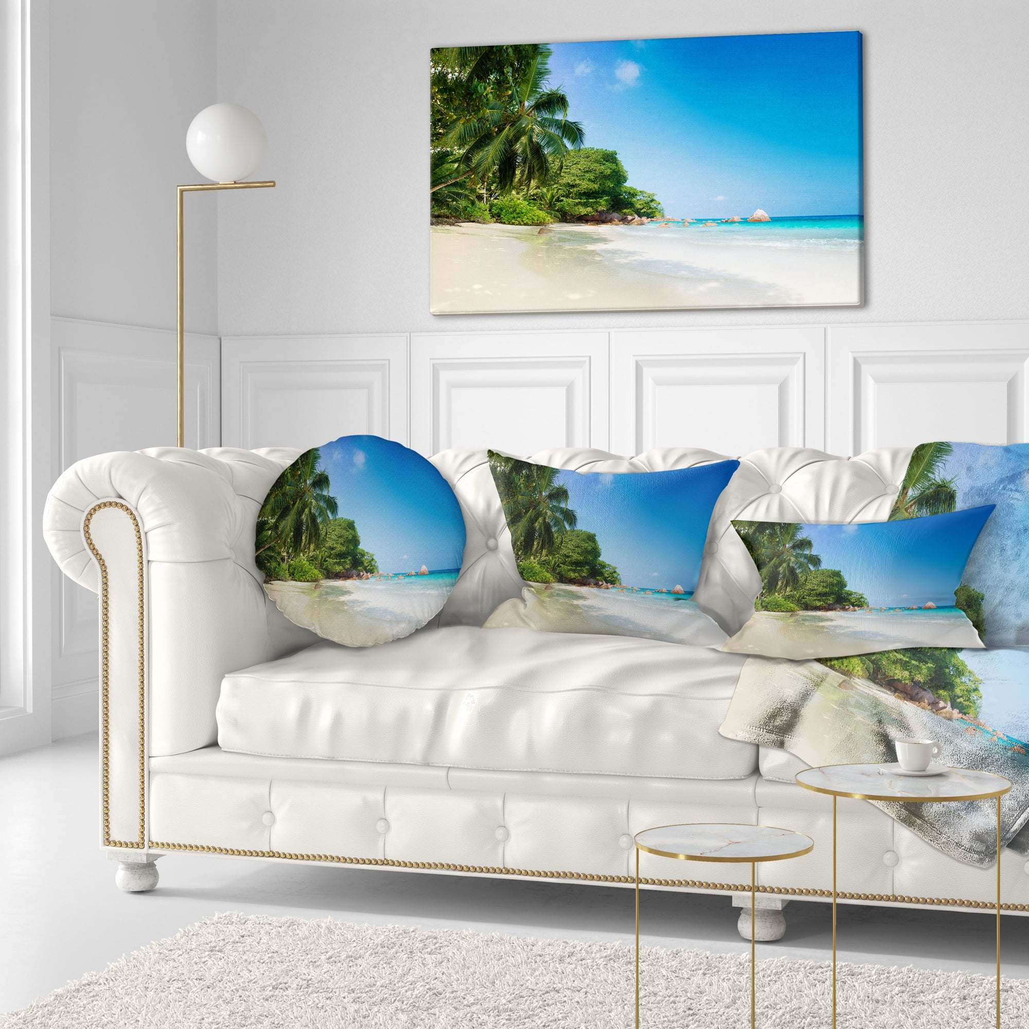 Designart 12" x 20" Multi-color Polyester Throw Pillow
