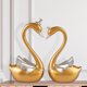thumbnail image 3 of 2x Esculturas de estatua de cisne de pareja nórdica, figuras decorativas de artesanía de arte animal moderno para accesorios de estar, de Baoblaze Estatua de pareja cisne, 3 of 8