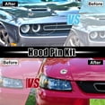 thumbnail image 2 of 2 Set Silver Tone Universal Car Hood Pin Kit Hood Pin Lock Latch Catch Set Aluminum Alloy, 2 of 6