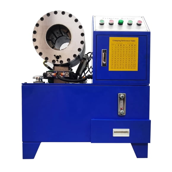 Electric Hose Crimper High Pressure Hydraulic Hose Crimping Machine Pipe Tube Shrinking Machine with 10 Dies 220V 3 Phase