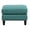 Teal, variant on Bowery Hill French Script Fabric Upholstered Ottoman in Off White Espresso