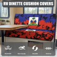 thumbnail image 4 of Uorisanigo RV Dinette Cushion Covers Stretch Camper Cushion Cover Booth Seats Soft Haitian Flag Loveseat Sofa Furniture Protection for RVs Camper Car Bench 1 Backrest & 1 Bench Covers, 4 of 7