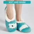 thumbnail image 4 of G&Y Women's Slipper Socks - Animal Pairable, Non-Slip Fuzzy Slipper Socks, LightGreen, XL, 4 of 6