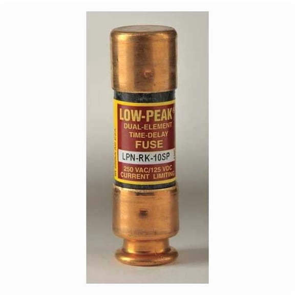 Eaton Bussmann Fuse,250VAC,Cyl,RK1,10A,125VDC,Non-Ind LPN-RK-10SP