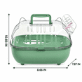 thumbnail image 3 of OANLKGI Small Pet Travel Carrier 10.83 x 8.66 IN Acrylic Viewing Panels Transparent Animal Transport Box Water Bottle and Carry Handle Portable Ventilated Pet Cage Pet Travel Green, 3 of 5