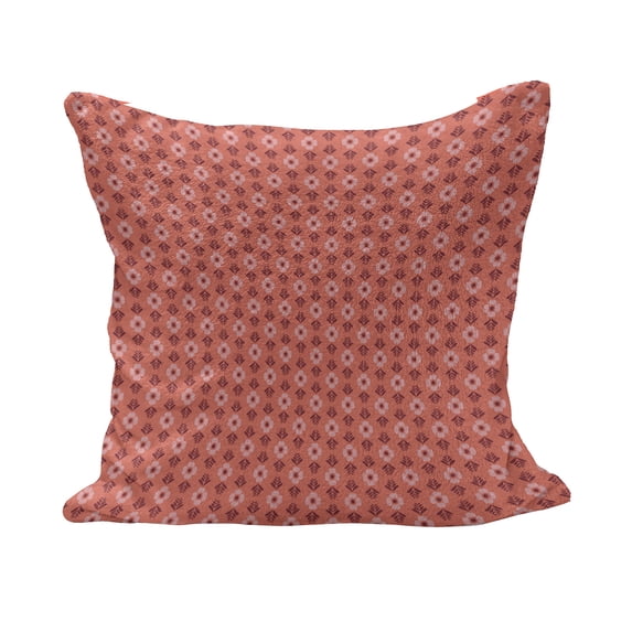 Coral Fluffy Throw Pillow Cushion Cover, Seasonal Flower Pattern with Petal Leaves The Spring Blooms Like Feminine Romantic Design, Rectangle Accent Pillow Case, 36" x 16", Coral, by Ambesonne