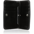 thumbnail image 2 of Julia Buxton Women's Hudson Pik-Me-Up Snap Card Case Leather, Black, 2 of 3