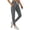 Dark Grey, variant on PULI Women's Cotton Jogger Sweatpants, Ribbed Splicing Lounge Pants, Tapered Athletic Workout Joggers with Zipper Pocket