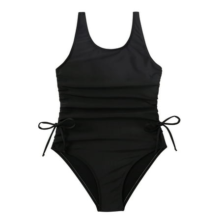 

Summer Toddler Girls Solid Color Bodysuits Swimwear Beach Onesie Swimsuit Kids Baby Bikini