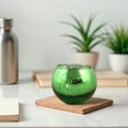 thumbnail image 4 of YIKA 2Pcs Spherical Glass Candlestick Aromatic Candle Cup Holiday Gift Candlelight Dinner Decoration Christmas Decoration Christmas Decoration Green, 4 of 6