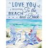 Cuadros Decorativos Kit de pintura de diamante 5D Love You Beach Taladro redondo completo DIY Craft Mosaic Picture JShteea Nuevos Originales