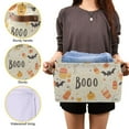 thumbnail image 3 of Yayeee Canvas Storage Basket with Handles for Shelves Fabric Bins Closet Organizer, Halloween Cute Pumpkins, 3 of 8