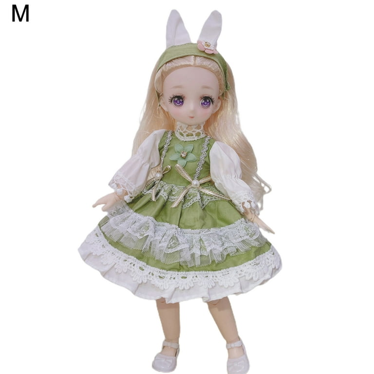 YDxl BJD Doll Lovely Collectible Comfortable to Touch Two-dimensional Comic  Face BJD Doll Girl Toy Birthday Gifts