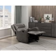 thumbnail image 3 of Lexicon Durant Faux Leather Glider Manual Recliner in Gray, 3 of 9
