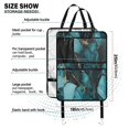thumbnail image 3 of Qxltty Dark Green Gild Marble Car Seat Back Protectors with 3 Pocket Storage Bag Universal Fit Automotive Interior Decoration, 3 of 7