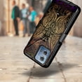 thumbnail image 2 of DALUX V Hybrid Kickstand Holster Phone Case Compatible with Motorola Moto G Stylus 5G (2023) - Brown Butterfly Mandala, 2 of 3