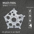 thumbnail image 2 of Copo de nieve multiherramienta para acampar, destornillador, llave inglesa, minillave colgante de acero fundido, 2 of 5